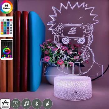 

3D LED Night Light Naruto Anime Naruto USB Table Sleeping Home Decoration Child Boy Kid Toys Christmas Lamp Smart Phone Control