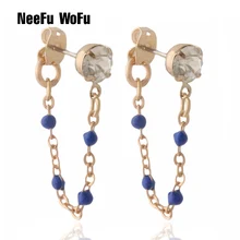 NeeFu WoFu изысканные модные серьги ювелирные изделия медная серьга кольца очаровательные серьги для женщин большие длинные Brinco серьги Oorbellen подарок