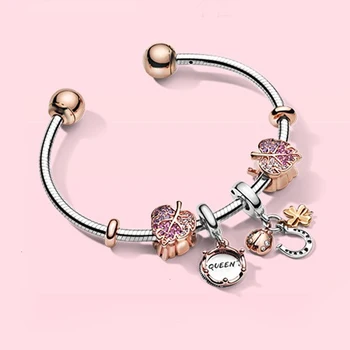 

2019 New High-quality 925 Sterling Silver Charm String Bracelet Women Jewelry Production Christmas Gifts.