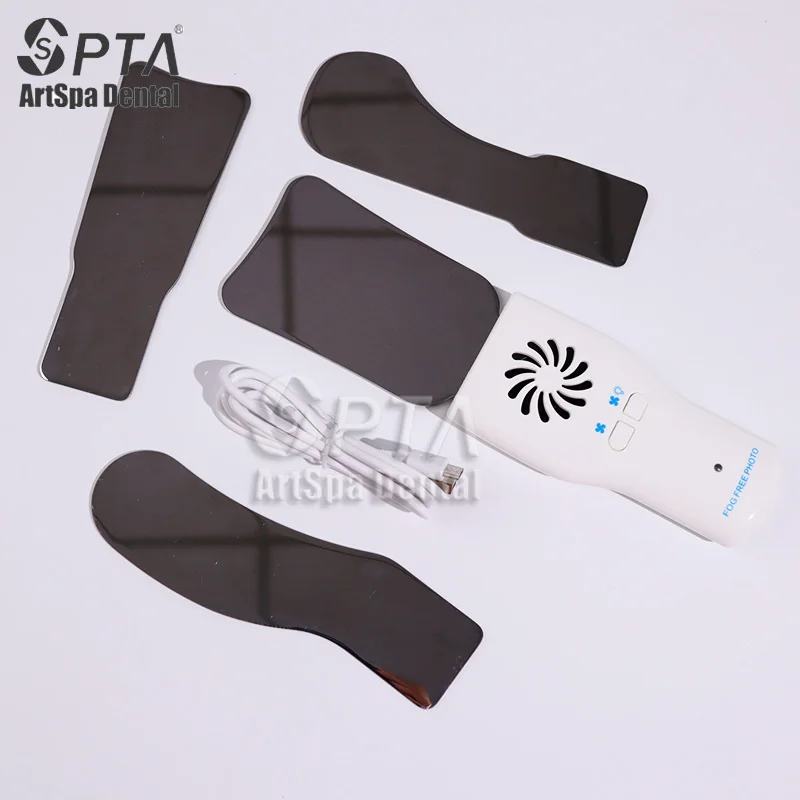 مجموعة مرآة إزالة ضباب الأسنان LED ، تعزيز الدقة ف...