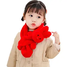 Для малышей, детей, зимняя теплая одежда для шеи с кроликом