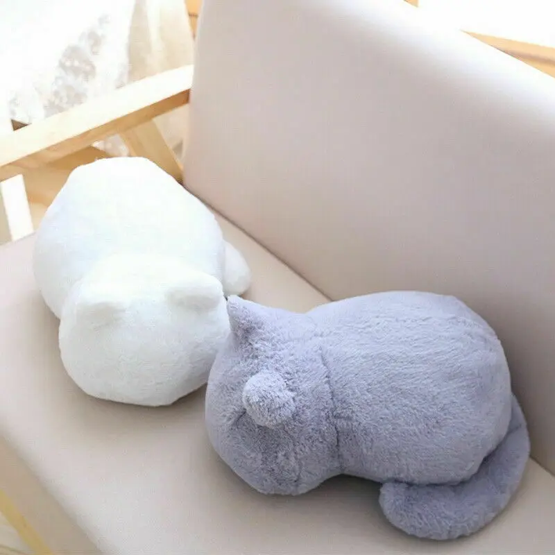 Simulation Plush Cat Pillow Soft Stuffed Cute Cats Cushion Sofa Decor Cushion Huge Pillow Cartoon Ornaments Kid Kawaii Gift