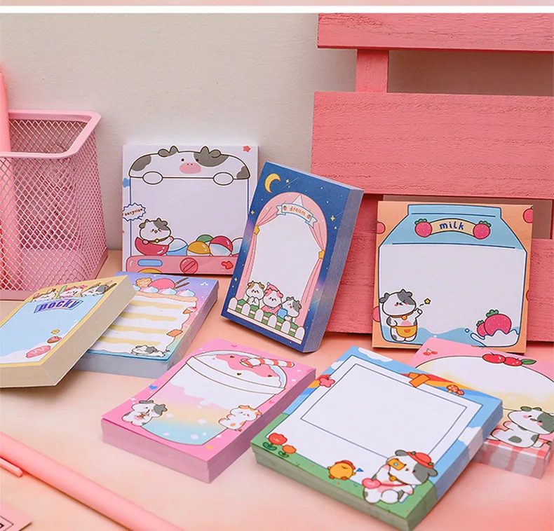 80sheets Student Girl Memo Pad Can Tear Up N Times To Paste The Message Sticky Note Sticky Tabs Cute Note Pad Memo Notes