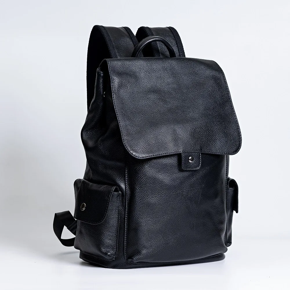 

New Men's True Leather Shoulder Bag Business Travel Backpack Cowhide Men's Bag Computer Bag