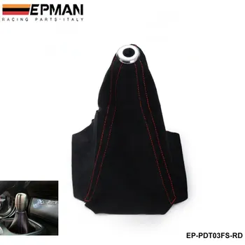 

Universal Jdm Black Suede Shift Boot Cover For Manual/Auto Shifter Stitch For VW PASSAT AUDI A4 B6 2001-2007 EP-PDT03FS