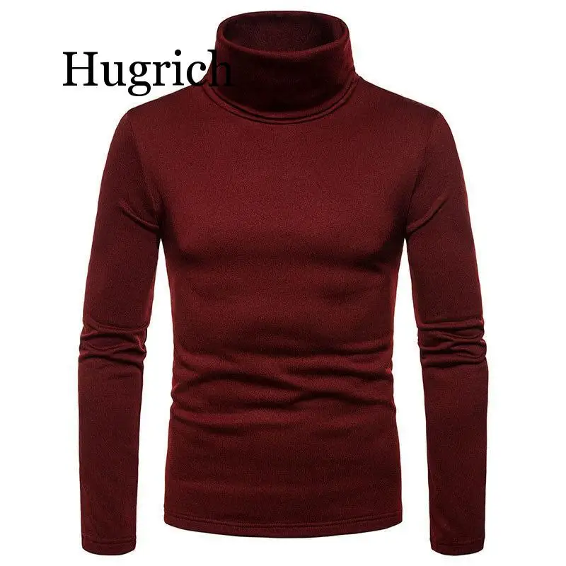 

2020 Summer Spring Men Turtleneck Pullover Sweater Casual Slim Fit Knitted Basic Sweater Double Collar Men Turtleneck Sweater