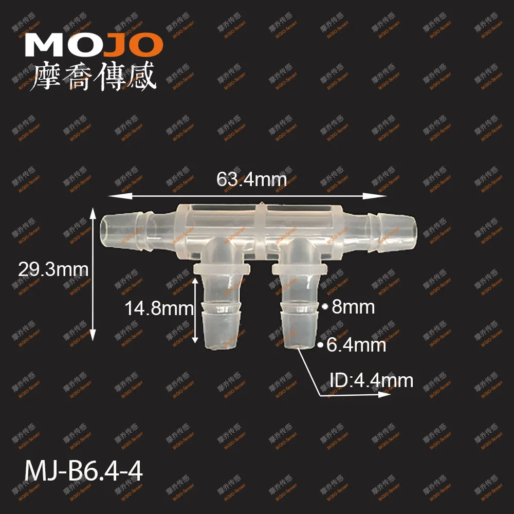 10 шт./лот) MJ-B6.4-4 пластиковые соединители для шланга 6,4 мм четырехходовые соединители для труб 1/" многоходовые соединители для труб