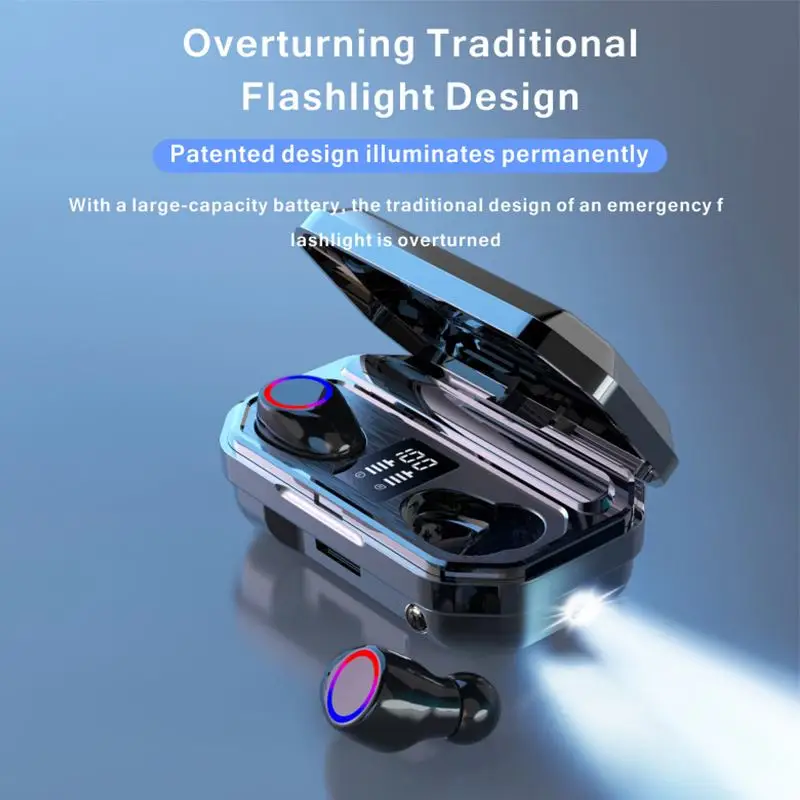 TWS Earphone Wireless Headphones with Microphone Sports Waterproof Bluetooth Headphones Touch Control Music Earbuds Headsets