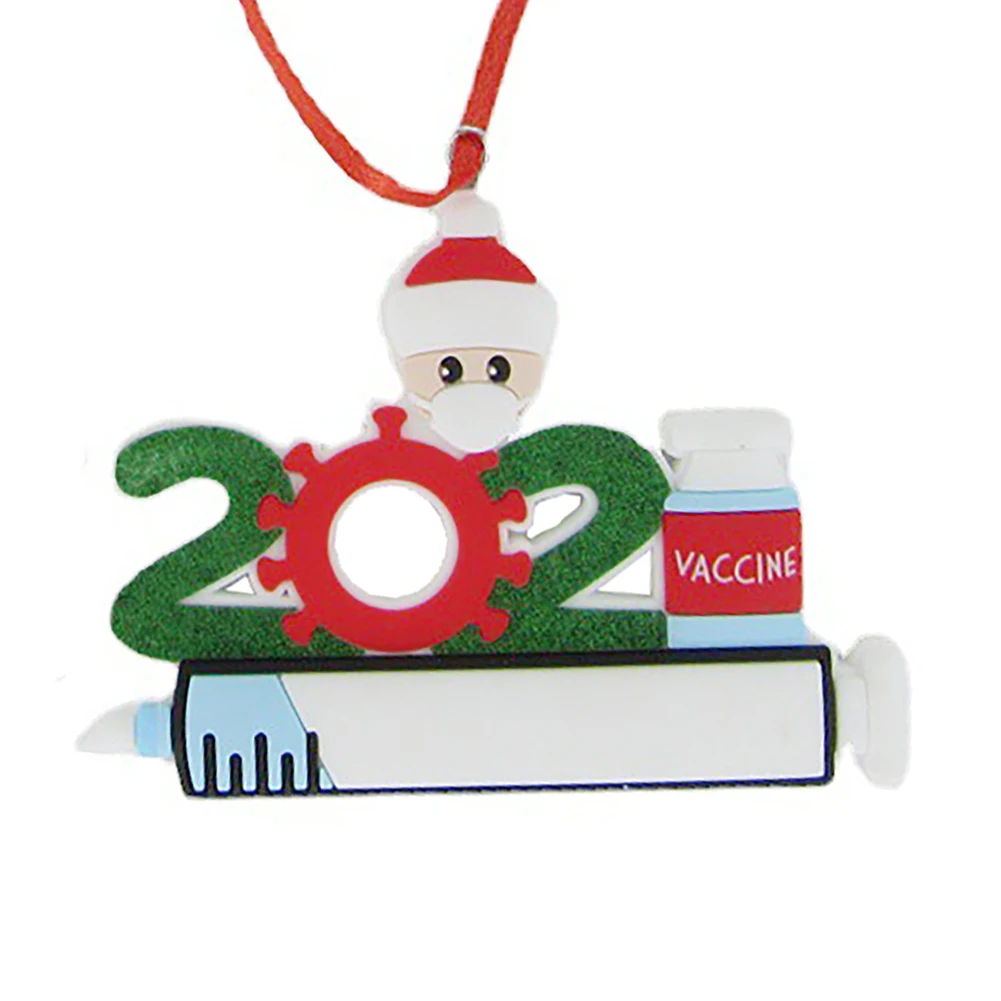 

2021 New Survived Family Ornament PVC Xmas Decoration Commemorate Quarantined at Home Personalized Tree Christmas Ornament