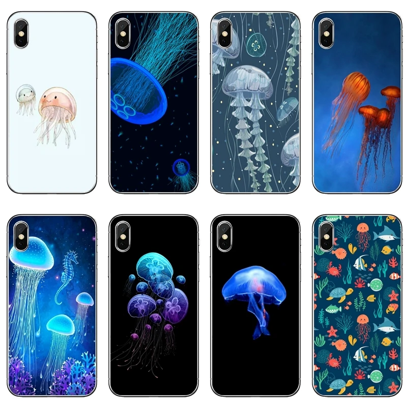 iphone 8 phone cases sea Jellyfish Accessories Phone Case For iPhone 11 Pro XS Max XR X 8 7 6 6S Plus 5 5S SE 4S 4 iPod Touch 5 6 iphone 8 plus leather case