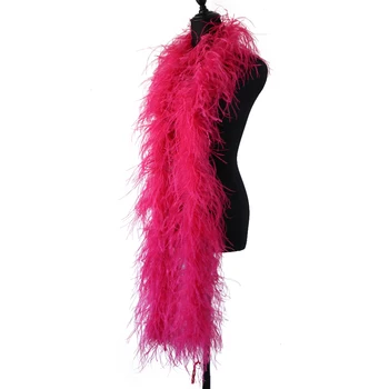 

4 Ply Watermelon red Ostrich feather boa 2 Meters Diy Festival Clothing Party Accessory Dyed Cosplay feather Shawl for Crafts