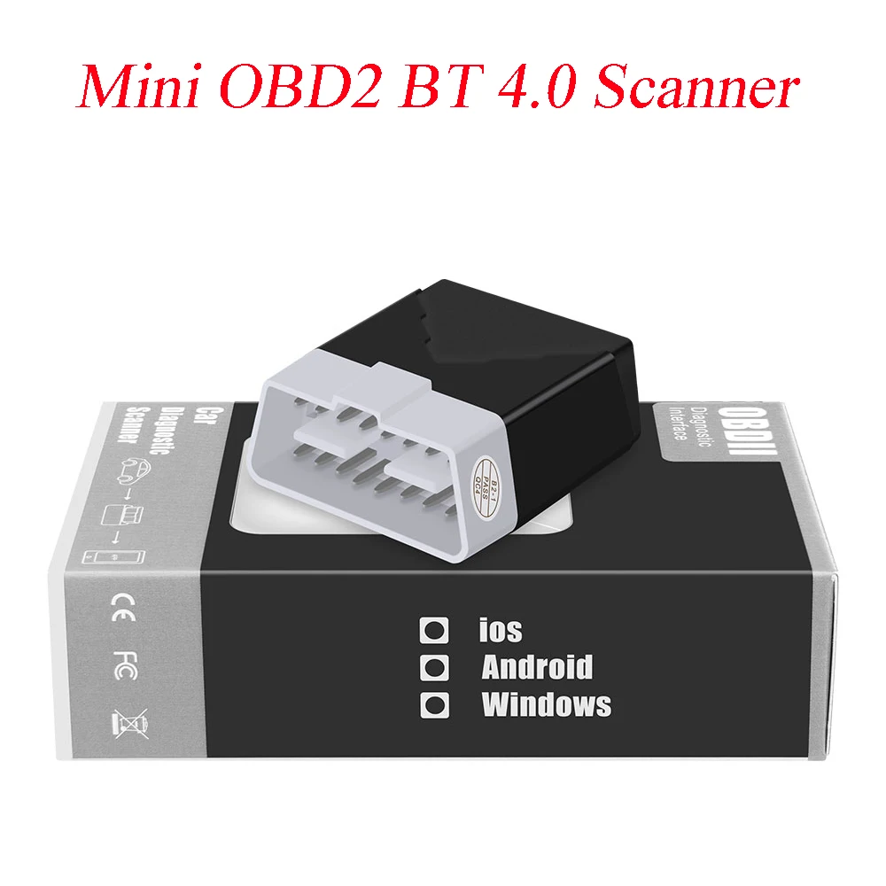 ELM 327 V1.5 OBD2 Bluetooth 4,0 выключатель питания мини сканер CAN-BUS ODB2 для Android/IOS OBD 2 Автомобильный диагностический автоматический инструмент elm327 - Цвет: 4.0 V1.5 WHITE BLACK