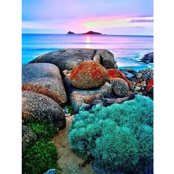 

DIY Diamond Painting SEAFull Drill Round Diamond Embroidery Picture Rhinestone Diamond Mosaic Cartoon Home Decor