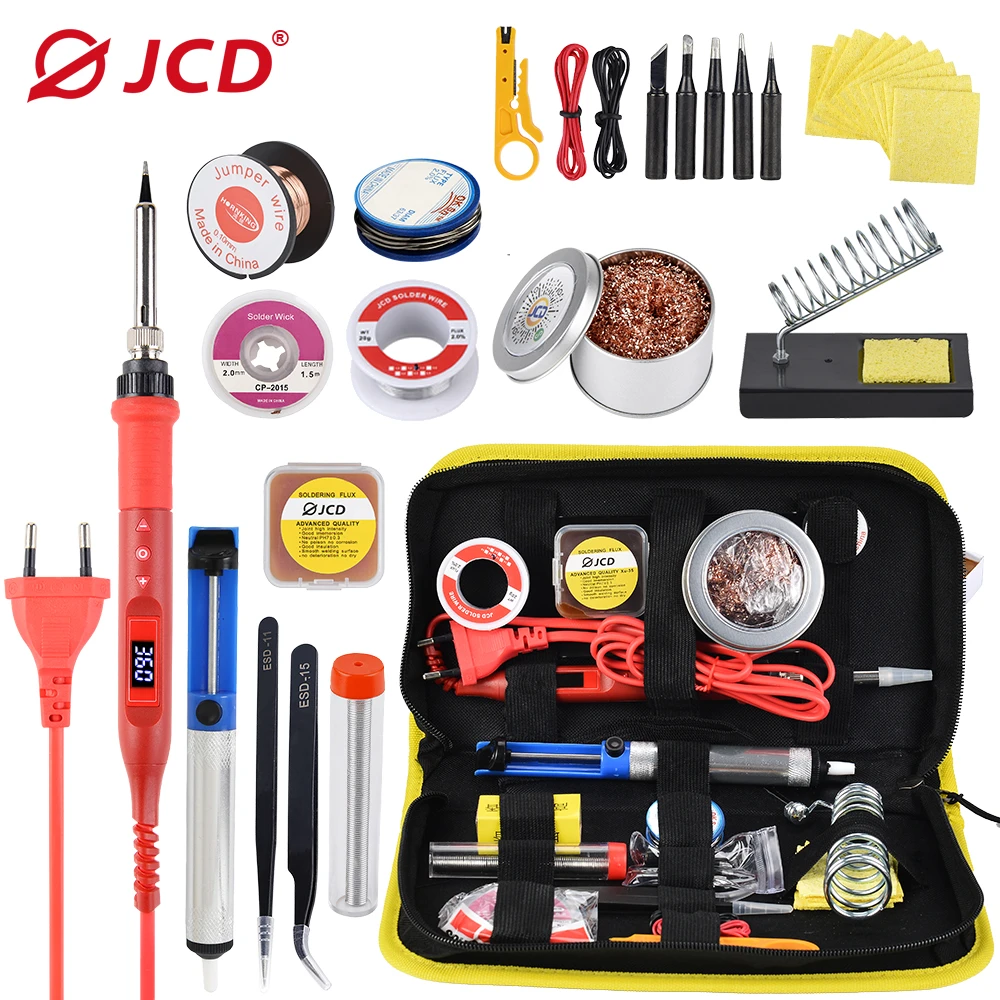 JCD Electric Soldering Iron 80W LCD Digital Display Adjustable temperature soldering iron tips 220V/110V Welding solder tools electric soldering irons