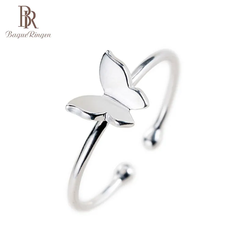 Женское кольцо в форме бабочки Bague Ringen вечерние ювелирные изделия из серебра 925