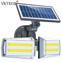 80 светодиодный 80 COB 20 Вт солнечный светильник Открытый водонепроницаемый инфракрасный PIR датчик движения настенный светильник вращающийся солнечный светильник головной садовый светильник