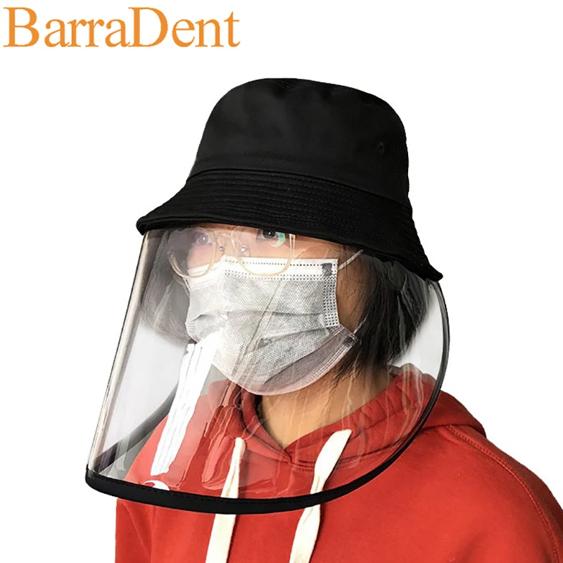 Cindeyar Unisexe Anti-Salive Anti-buée Full Face Shield Anti-Fog Cover Réglable Sunhat Outdoor Anti-Pollution Amovible Hat 