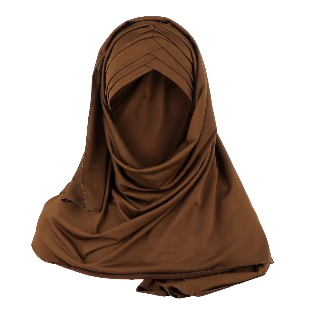 Women India Hat Muslim Ruffle Cancer Chemo Beanie Turban Wrap Cap scarf Shawl Lady Underscarf Easy Ready to wear Headscarf Hat