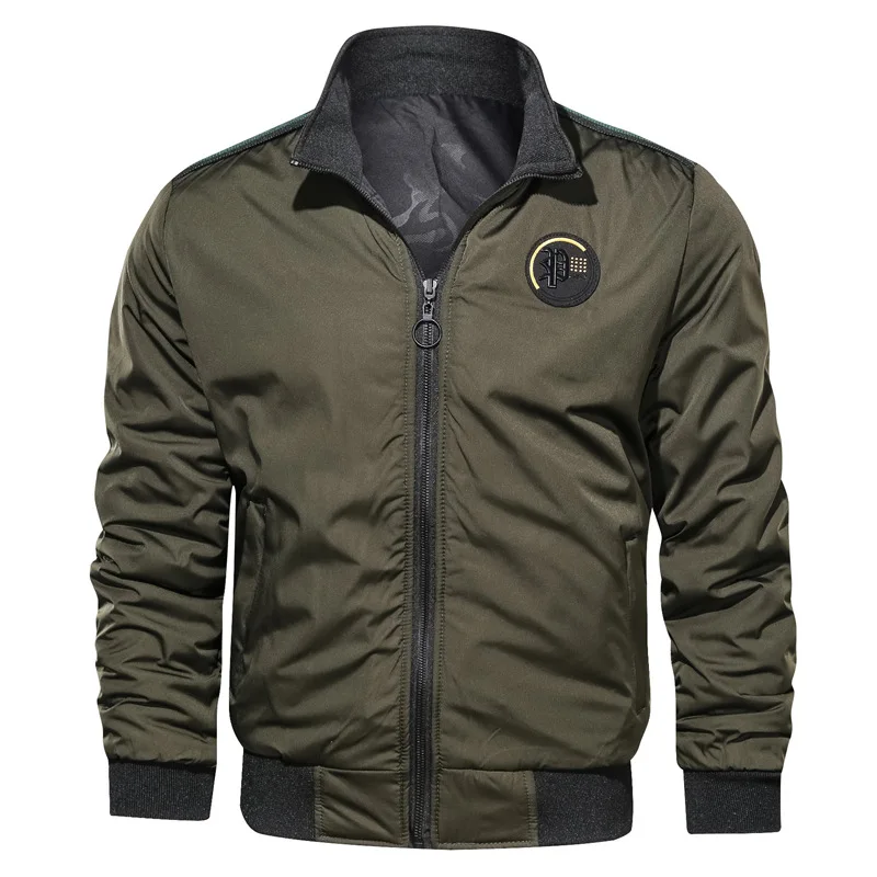 

New Men's Double-faced Jacket Winter Thick Bomber Jacket Men Pilot Flight Army Military Outwear Camouflage Jacket Windbreaker