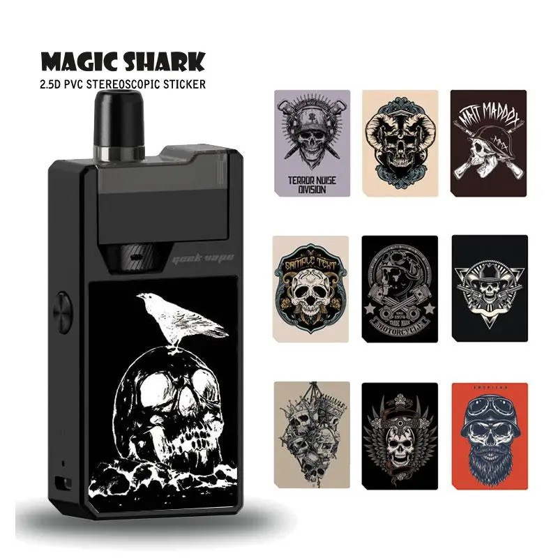 Череп ковбоя панк водонепроницаемый чехол из ПВХ пленка Pod Стикеры скин для угара