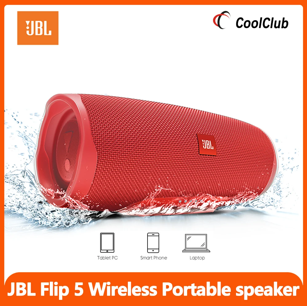 JBL-Altavoz Bluetooth Flip 5, reproductor de música portátil con resistencia al agua IPX7, 5 generación, Subwoofer para exteriores