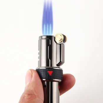 

Grinding Wheel Compact Butane Jet Lighter Gas Torch Turbo Lighter Windproof All Metal Cigar Lighter 1300 C NO GAS Fixed Fire