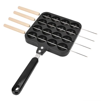 

Non-Stick Takoyaki Balls Grill Pan Plate Octopus Ball Pan Barbecue Plate Mold With Baking Needle Kitchen Cooking Gadget