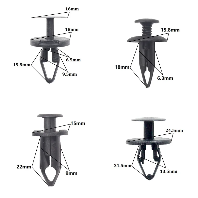 20Pcs Auto Kunststoff Niet Stoßstange Kotflügel Retainer Verschluss Schlamm Klappen Push-Clips Fit Für Ford Toyota Chevrolet Buick VW – Detail 3