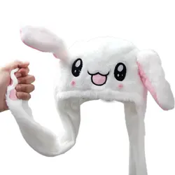Brinquedo infantil de pelúcia com orelhas de coelho, chapéu antiestresse móvel, brinquedo de desenho animado da moda, quebra cabeças interessante
