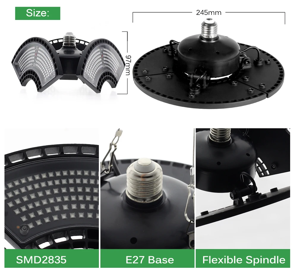 plantas de efeito estufa e27 AC100-277V crescer