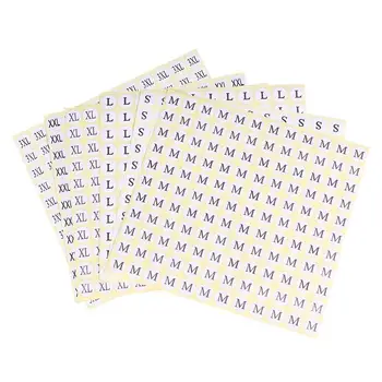 

6 Packs Size Stickers Round Self-Adhesive Size Labels Retail Clothing Size Labels Apparel Size Stickers for T-Shirt Coat Clothes