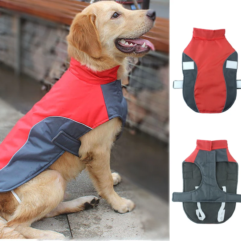 Waterproof Dog Puppy Jacket Vest Winter Warm Pet Coat Clothes For Small Medium Big Dogs S-5XL Golden Retriever German Shepherd