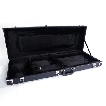 

High Grade Electric Guitar Square Hard Case Microgroove Flat Black