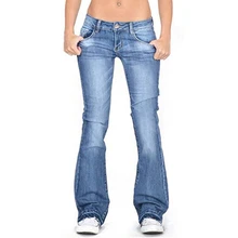 Джинсовые расклешенные джинсы для женщин с высокой талией ретро обтягивающие джинсы Широкие брюки повседневные женские Брюки расклешенные джинсы расклешенные брюки размера плюс 4XL