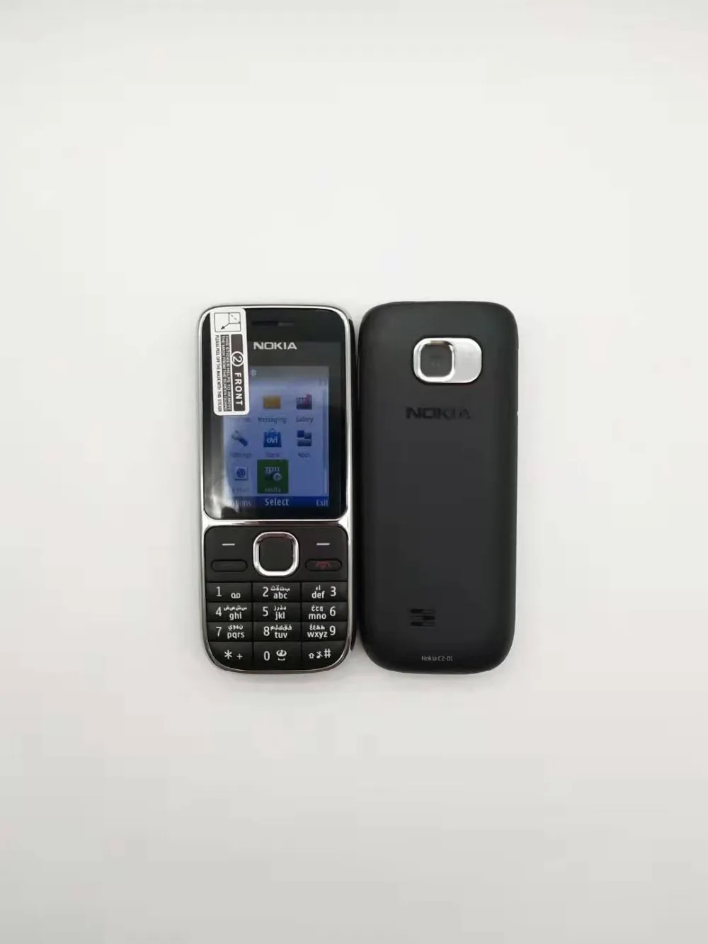 100% Оригинал Nokia C2-01 открыл мобильный телефон C2 2,0 "3.2MP Bluetooth России и клавиатура языка иврит Восстановленное GSM/WCDMA 3g телефон