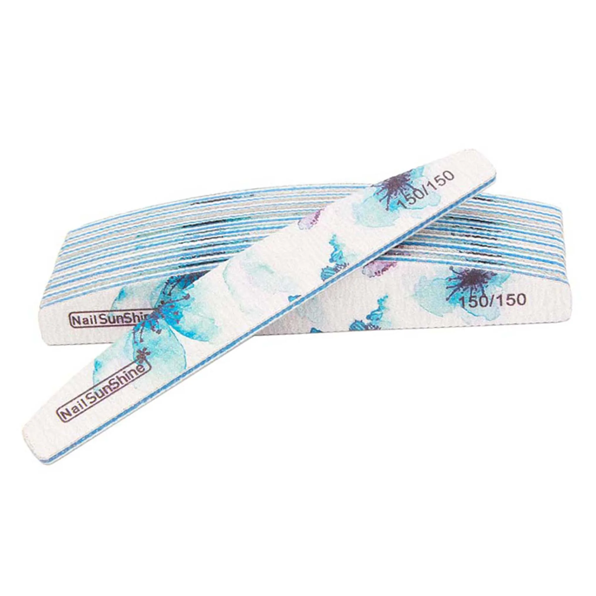 

25pcs/lot Double-sided Sanding Nail File Art Tips DIY Manicure Tools Flower Pattern Nail Buffer lime ongle Nail Files 150/150
