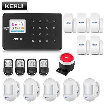 

KERUI W18 Black Color Mental Remote Control Wireless Home Alarm Wifi GSM APP LCD GSM SMS Burglar Security Alarm System