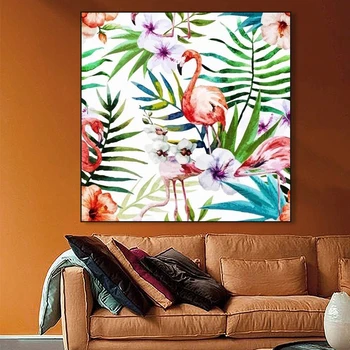 

Animal Print Canvas Painting Deer Swan Floral Posters And Prints Nursery Wall Art Decor Picture For Living Room Home Decoration