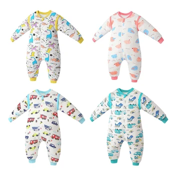 

Baby Sleeping Bag Wearable Long Sleeve 3 Layers Cotton Kids Sleepwear Sleepsack 23GD