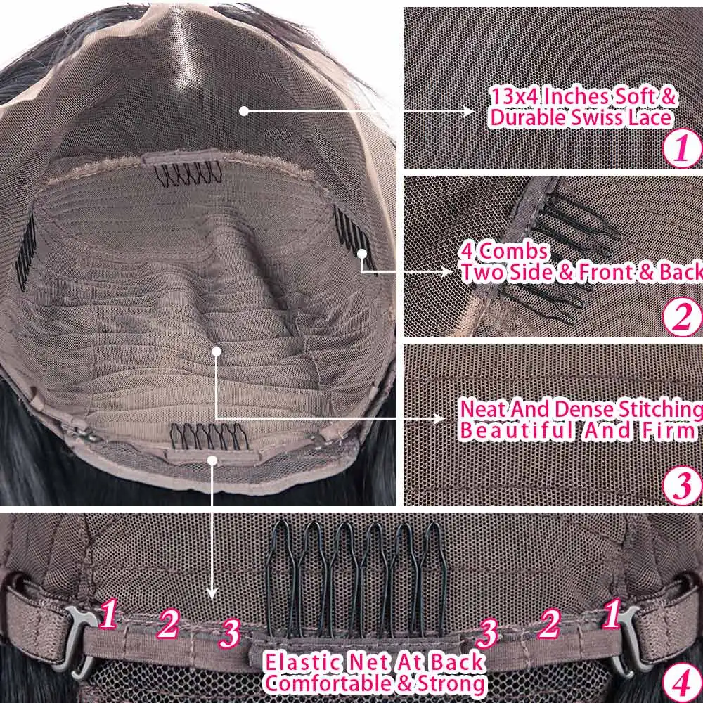 Искусственные волнистые волосы Remy 13х4 свободные предварительно выщипывающие для