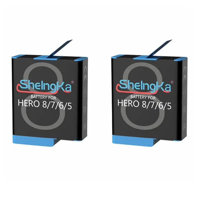 SheIngKa Hero8/7/6/5 Смарт IC батарея+ Led Зарядное устройство для хранения для GoPro Hero 5 6 Hero 7 Hero 8 черный батарея аксессуары