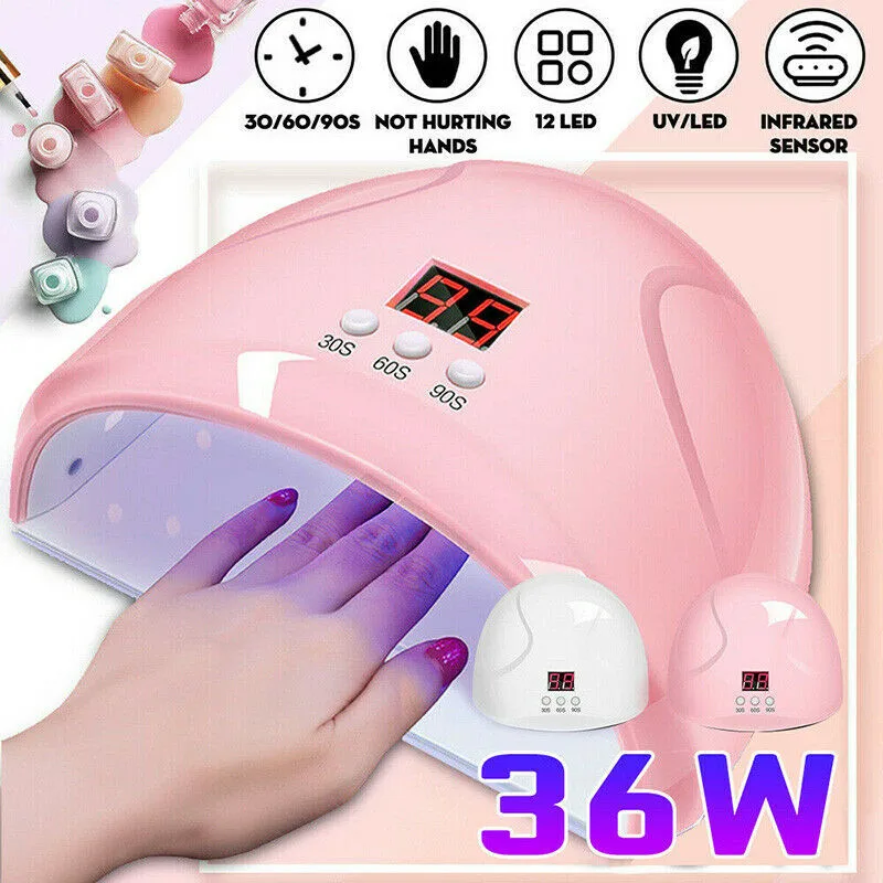 36W UV Nail Lamp LED For Smart Sensor USB Power Art Manicure Drying All Gels Polish | Красота и здоровье