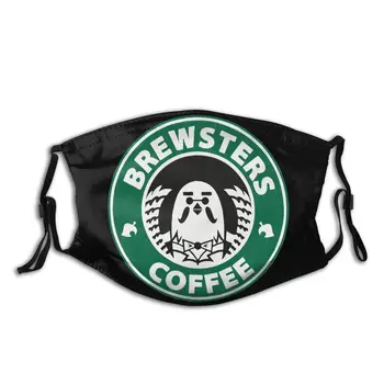 

Brewster Coffee Reusable Face Mask Animal Crossing Anti Haze Dustproof Mask With Filters Protection Mask Respirator Muffle