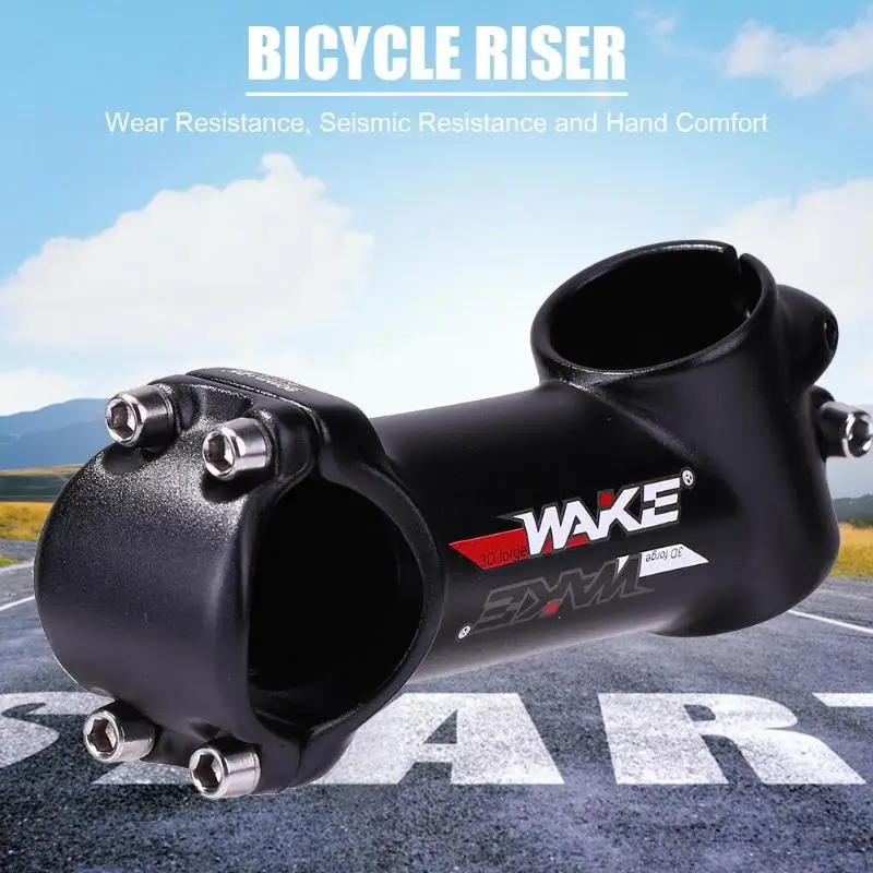 WAKE 31.8mmx60/70/80/90/100 мм велосипедный вынос руля Алюминий Сплав 25 градусов Горный Руль для шоссейного велосипеда из стволовых углеродное волокно MTB Велоспорт Запчасти