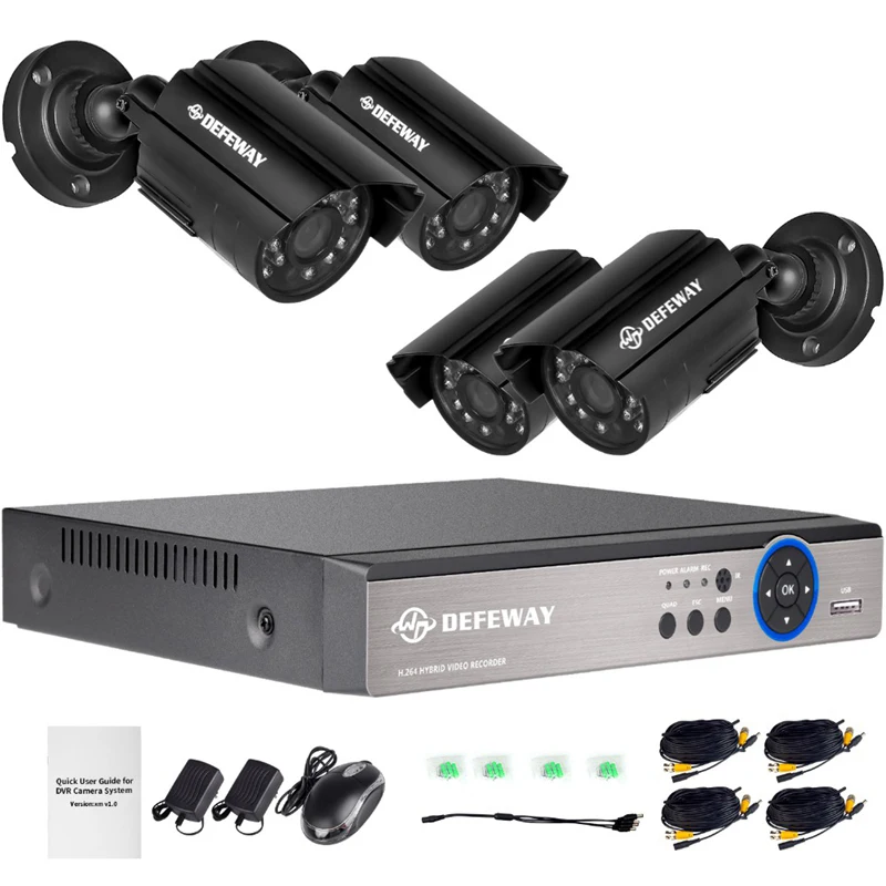 DEFEWAY 8CH CCTV System 1200TVL CCTV Camera Home Security Video