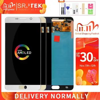 

For Samsung Galaxy Note 5 LCD Touch Digitizer Sensor Glass Assembly Frame For Galaxy Note 5 N920F Display N920 N920a N920C N920G