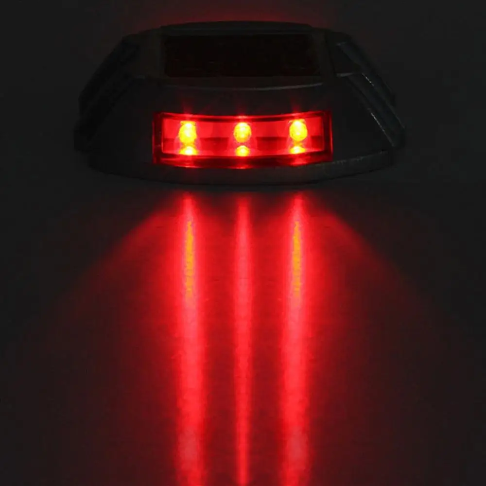 Практичный алюминиевый светодиодный светильник на солнечной батарее для улицы, дорожка для подъездной дорожки, наземный светильник, естественная зарядка от солнца - Испускаемый цвет: Красный