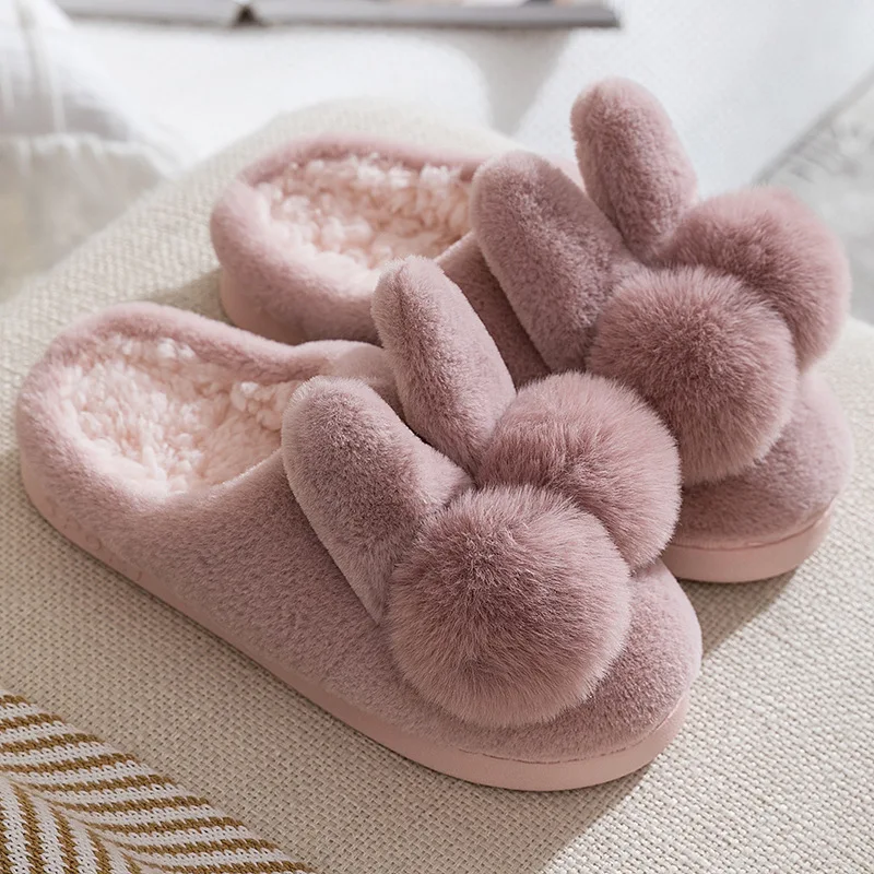 pink slippers Adult Детские домашние шлепанцы; теплая зимняя домашняя хлопковая обувь с искусственным мехом для родителей и детей; домашние тапочки для мальчиков и девочек, папы и мамы; SH09243 - Цвет: pink slippers Adult