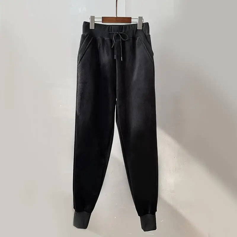 2xl зимние утолщенные спортивные штаны, женские бархатные брюки ...