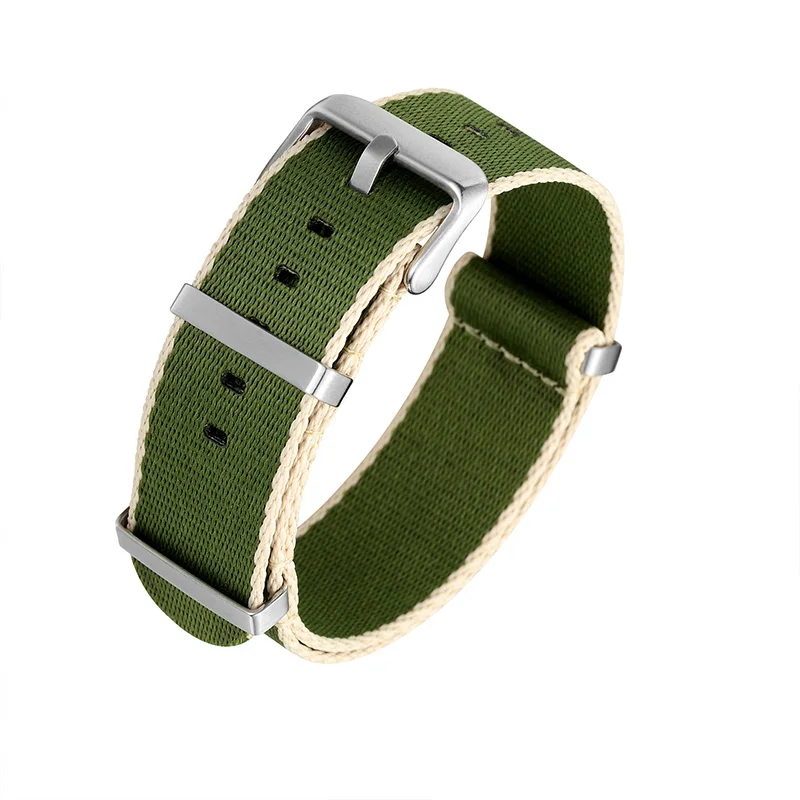 

ONEON New 20mm 22mmNATO Watchband Nylon Strap Silver Ring Buckle Replacement Band Watch Accessories for each brand Watch strap